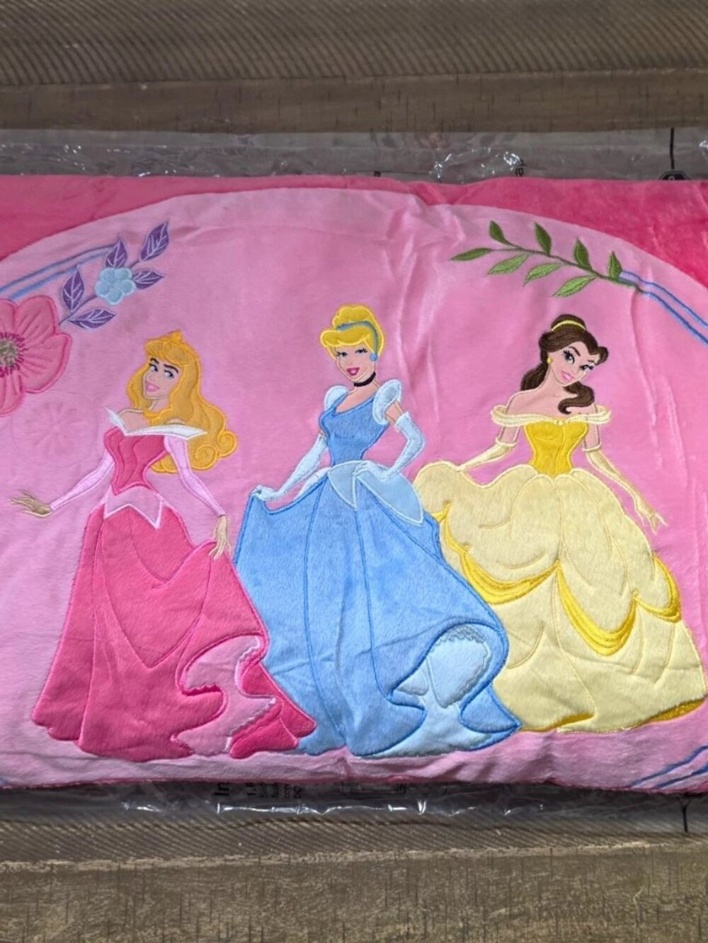 Disney Princess Embroidered Body Pillow Pink (~2'8x1" x 1'7")